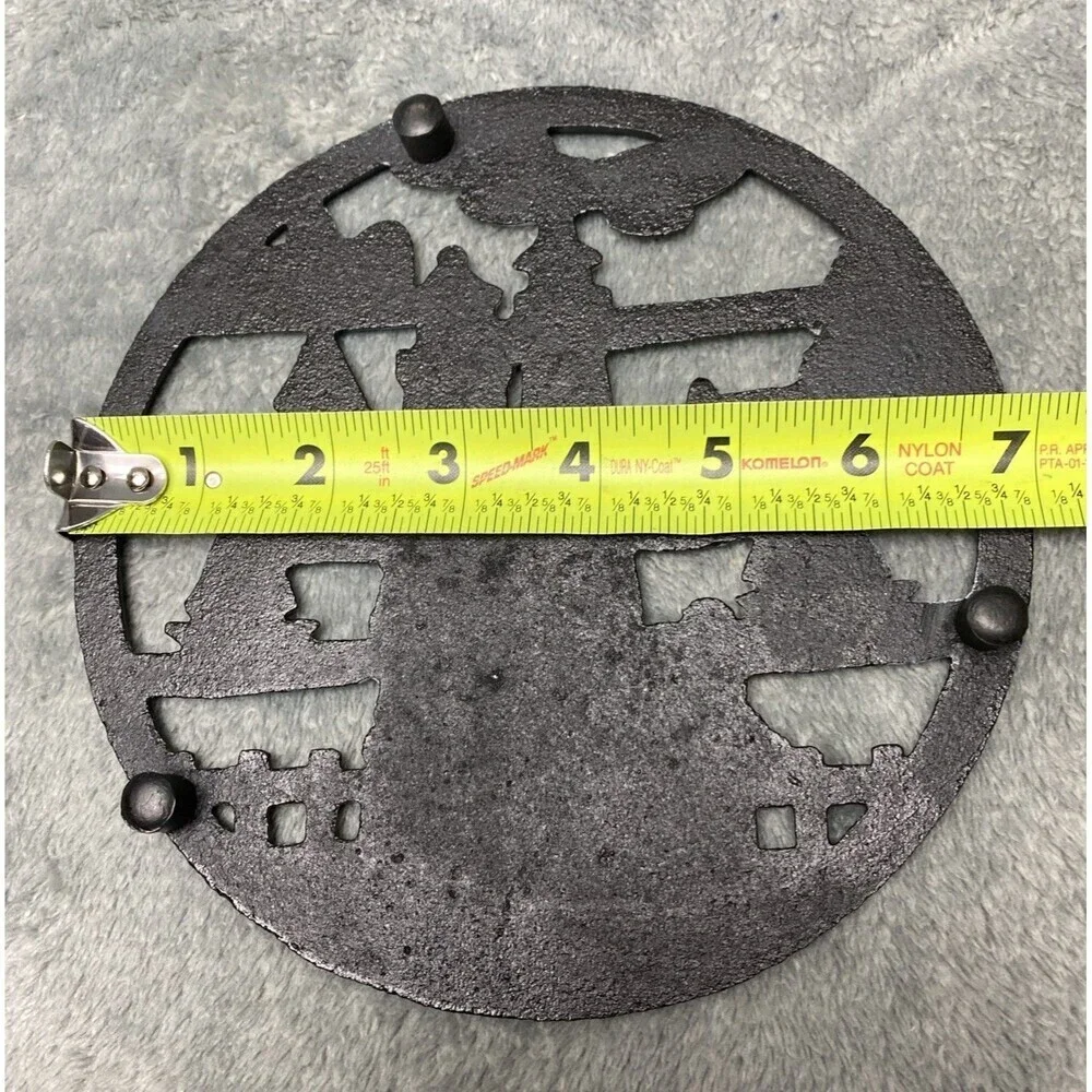 Vintage Lighthouse Sailboat Cast Iron Round Trivet Pot Holder(sold separately)